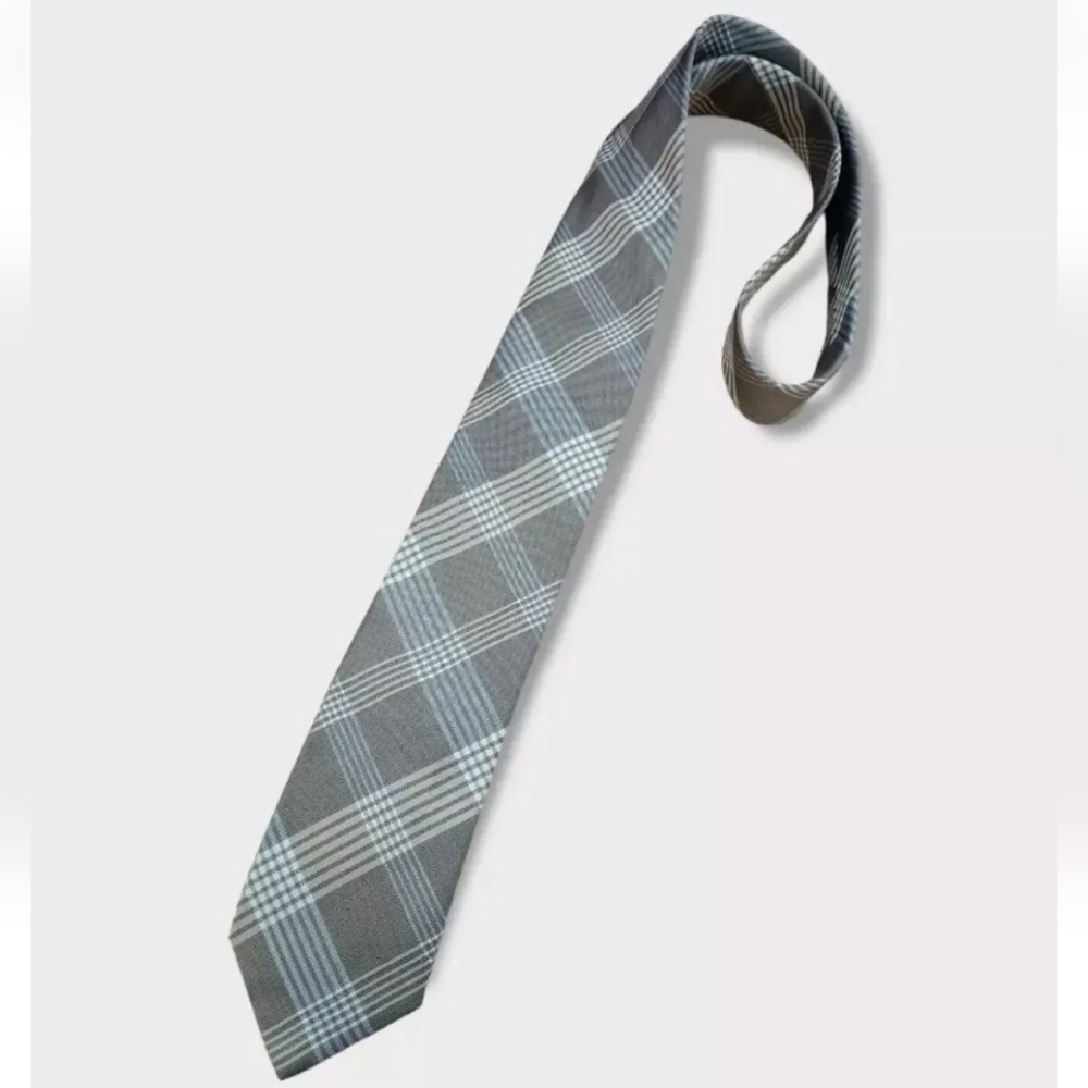 FAÇONNABLE Current Beige Tartan Silk LUXURY Tie ITALY